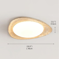 Plafonnier LED moderne nordique Wabi-sabi pour chambre à coucher, en plastique travertin, forme irrégulière, décoration artistique, plafonnier Rayna en travertin