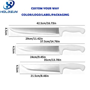 Juego <span class=keywords><strong>de</strong></span> <span class=keywords><strong>Cuchillos</strong></span> <span class=keywords><strong>de</strong></span> Chef para Cortar Jamón <span class=keywords><strong>de</strong></span> Acero Inoxidable <span class=keywords><strong>de</strong></span> 3 Piezas, Extra Largos, con Acabado Satinado <span class=keywords><strong>de</strong></span> Grado Alimenticio, con Mango Ergonómico para Carnicero, con Logotipo Personalizado - Product Image 2
