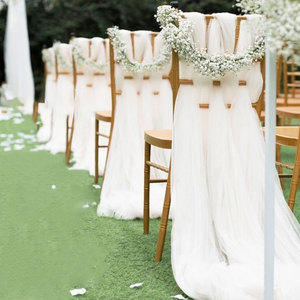 Thiết Kế Mới Rắn Đồng Bằng Voan Ghế Sash Tổ Chức Sự Kiện Đám Cưới Trang Trí Ghế Trở Lại Tie Treo Lên - Product Image 6