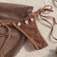 2025 Style européen américain trois pièces maillot de bain femmes Sexy Bikini robe de plage avec Logo sur la taille maillots de bain de Style chaud