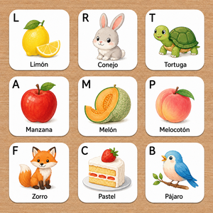 Cartes d'apprentissage éducatives pour enfants avec logo personnalisé, cartes d'association espagnoles, cartes flash pour l'apprentissage des images et des <span class=keywords><strong>mots</strong></span> pour les tout-petits - Product Image 2