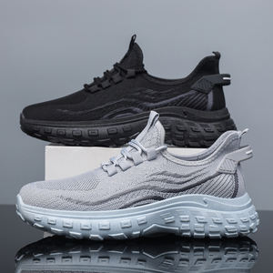 Chaussures de sport élégantes pas chères, chaussures de fitness noires pour hommes - Product Image 4