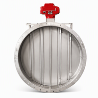 Vanne de régulation de volume motorisée circulaire électrique à plusieurs lamelles avec actionneur modulateur pour conduits d'air commerciaux