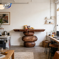Table console moderne de luxe en bois massif européen, couleur personnalisable, mobilier de maison écologique et durable pour appartement, hôtel, salle à manger