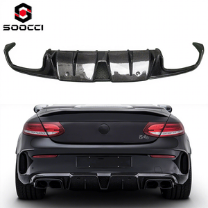 W205 C63 difusor trasero de fibra de carbono estilo B-RABUS para <span class=keywords><strong>mercedes</strong></span>-benz <span class=keywords><strong>Clase</strong></span> C C63 <span class=keywords><strong>S</strong></span> Coupe <span class=keywords><strong>AMG</strong></span> alerón de parachoques trasero de 2 puertas - Product Image 1