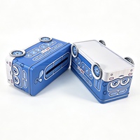 Boîte à mouchoirs en forme de bus personnalisée de haute qualité, en métal de qualité alimentaire, pour serviettes, bonbons, biscuits, cadeaux, décoration OEM/ODM