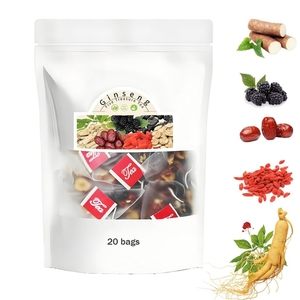 Thé instantané aux herbes pour la santé masculine, saveur Ginseng Cinq Trésors, spécialité transfrontalière, thé en sachets, lot de 20+ - Product Image 1