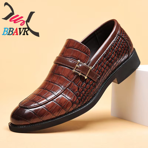 Mocasines de Cuero Genuino para Hombre BBAVR, con Hebilla y Punta Cuadrada, Estampado Animal, Zapatos de Vestir, Casuales de Oficina, para Todas las Temporadas - Product Image 2