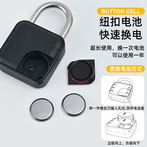 Fingerprint <b>Smart</b> Padlock Alloy Steel Body Electronic <b>Lock</b> For Locker Cabinet Home <b>Security</b> Use - Product Image 4