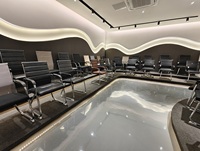 Vente chaude pas cher chaise de bureau sans roue maille mousse tissu traîneau stationnaire pour réunion réception visiteur invité événements en attente