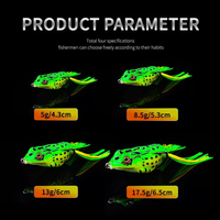 Appât souple de simulation de grenouille artificielle en silicone 5g13g