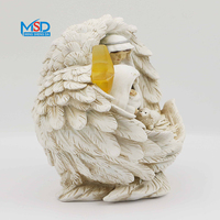 Crèche Lumineuse Sainte Famille avec Étoile LED et Cadre en Plumes – Décoration Religieuse de Noël
