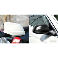 Coques de rétroviseurs en ABS à motif carbone noir brillant pour BMW Série 5 F10 F11 F18 520i 525i 530i 535i 2012-2016