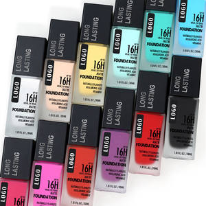 Foundation Cair Vegan Tahan Air Berkualitas Tinggi Label Pribadi Full Coverage Matte Berwarna untuk Kulit Hitam - Product Image 3