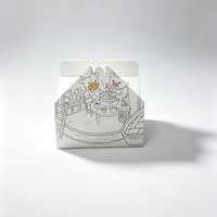 Scatole per Torte Pieghevoli in Carta Biodegradabile con Logo Personalizzato, Laminazione Lucida e Finestra Trasparente per Matrimoni, Sushi e Mini Torte