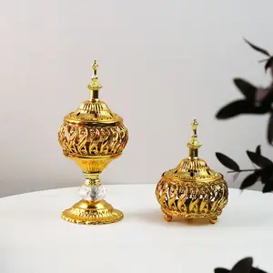 Manufacturers Middle Eastern style lace decoration home simple metal iron aromatreatment sandalwood burner incense burn