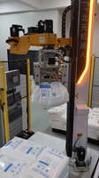 Ouvre-sacs robotisé pour poudre/Sciure de bois, Bras robotisé, 25-100 kg/sac, 100-120 sacs/h, Servo-moteur, Guidé par vision, Option anti-explosion