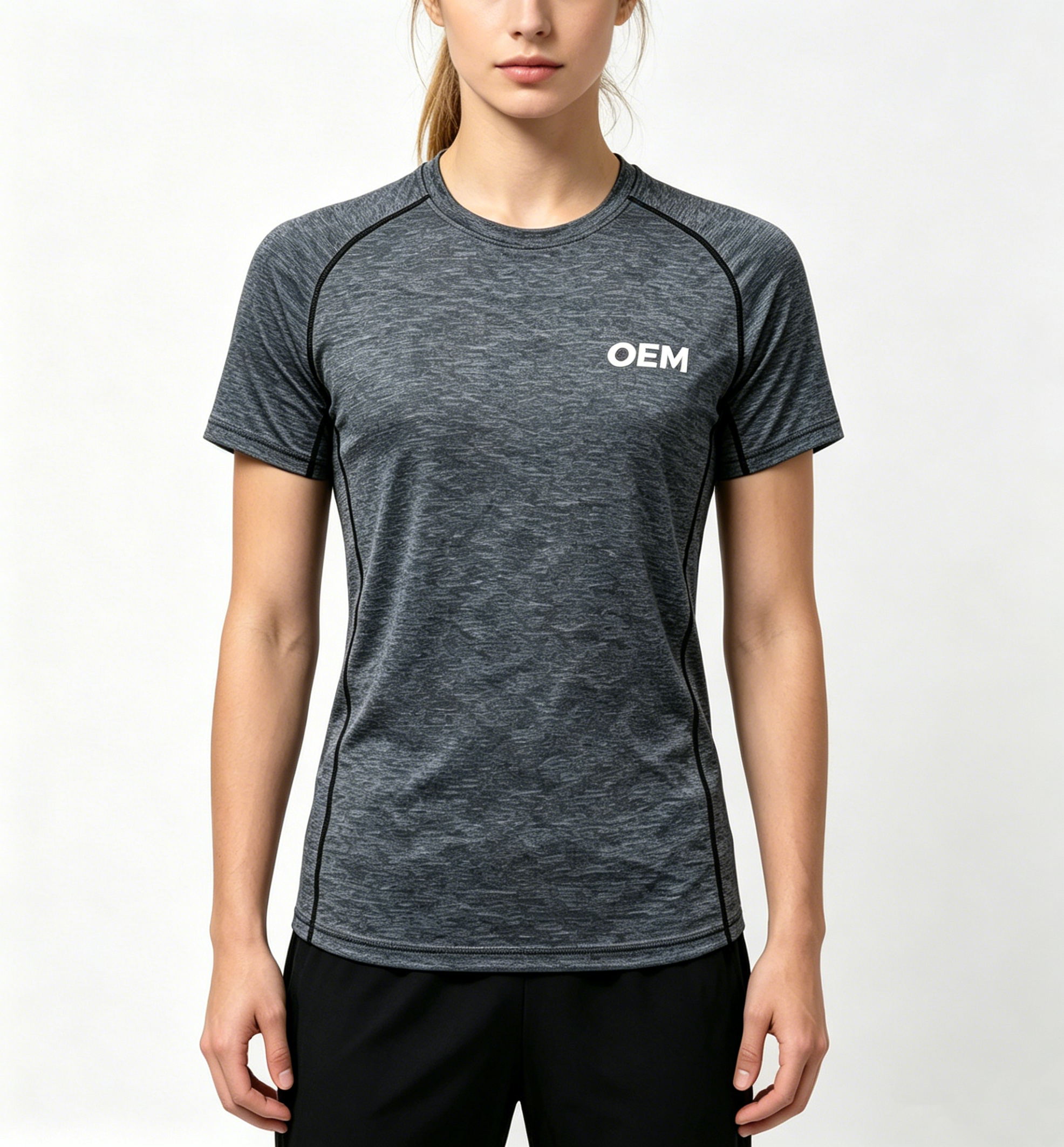 Hot Yoga Pilates Slim Fit 180GSM 4-Way Stretch Moisture Wicking Quick Dry UPF 50+ Custom Logo OEM Low MOQ 50pcs Yoga Shirt Women