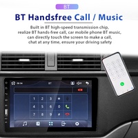 Autoradio Podofo 9'' 1 Din, Carplay, Android Auto, lecteur MP5, Bluetooth, FM, égaliseur + microphone, électronique automobile