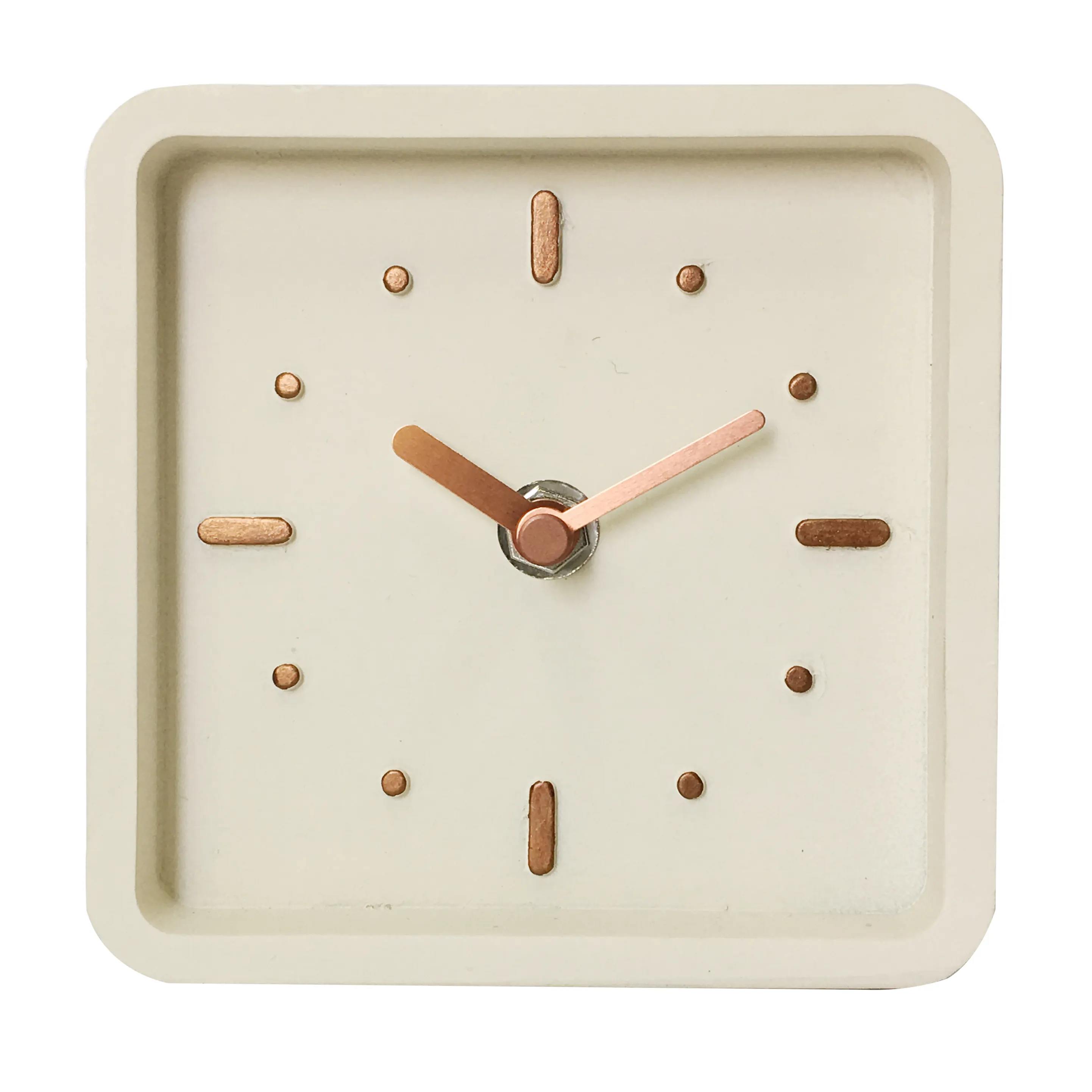 Modern stil reçine saat özelleştirilmiş renk reçine masa saati kare tasarım dekoratif reçine masa saati
