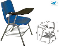 Mobilier scolaire panneau ignifuge dossier de siège et bloc-notes chaise jambe en métal enfants ou étudiants ensemble de chaises de bureau d'école