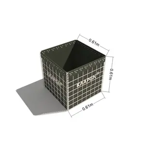 Factory supply hot dipped galvanized MIL3 hesco flood barrier gabion defensive/ Heavy zinc coated wire hesco bastion gabion