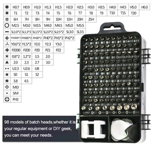 Precision <b>Screwdriver</b> 115 in 1 <b>Set</b> Magnetic Mini Screw Nuts <b>Bits</b> WEEKS Multifunction Household Repair Tools Kit - Product Image 5