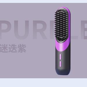 Mini lisseur portable chauffant sans fil Type C pour coiffure – Brosse lissante sans fil - Product Image 1