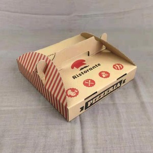 Tùy Chỉnh Logo Kraft Giấy Sóng Giấy Hộp Bánh <span class=keywords><strong>Pizza</strong></span> Với Xử Lý - Product Image 5