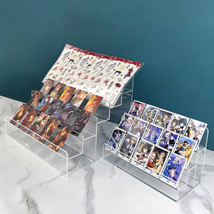 Hiển thị tùy chỉnh 2/3/4/5 Tier/Bước hiển thị trong suốt Kệ rõ ràng Acrylic Riser Kệ chúc mừng Thẻ quà tặng hiển thị đứng - Product Image 3