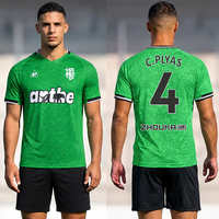 En stock, vente en gros, logo personnalisé, impression par sublimation, maillots de football, maillot de foot, uniforme d'équipe, directement de l'usine