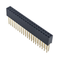 Conector Hembra para PCB de 40 Pines con Paso de 1.0/1.27/2.0/2.54 mm, 2.54 mm, con Chapado en Oro y Material de PBT+Latón