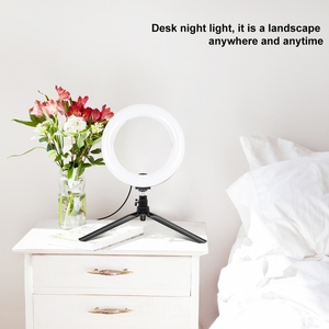 PULUZ Lampe LED USB Dimmable 3 Modes à Double Température de Couleur 7,9 Pouces avec Support Trépied et Pince Téléphone pour Vlogging et Photographie Beauté - Product Image 6