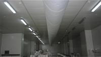 Style de microperforation de conduit d'air en tissu de couleur blanche pour la ventilation et le refroidissement de l'industrie alimentaire