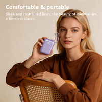 Batterie externe portable ultra-mince haute capacité 10000 mAh 30W à charge rapide bidirectionnelle avec écran LED et cordon, vente directe usine