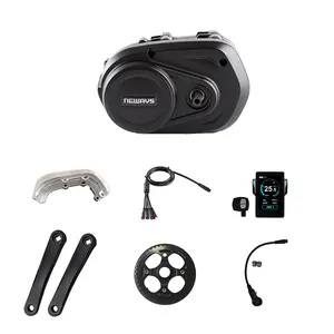 Kit konversi motor mid sepeda e-bike, dengan baterai mid drive motor 350W 36V