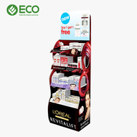 Présentoir en carton portable rotatif moderne personnalisable pour boissons au détail collations jus de vin bouteilles d'eau porte-boissons