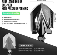 Zune Lotoo Multi-function18-en-1 pelle tactique pliante Portable en acier à haute teneur en carbone pour Camping en plein air, randonnée, survie