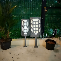 Lampadaire solaire tout-en-un haute luminosité pour extérieur avec bras de lampe 1000W 2000W, éclairage de rue, jardin et allée avec télécommande