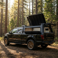 Fast Shipping No Drill Aluminium 4x4 Off-Road Truck Camper Shell Locking Function Waterproof Hard Type Window Tacoma F150 RAM