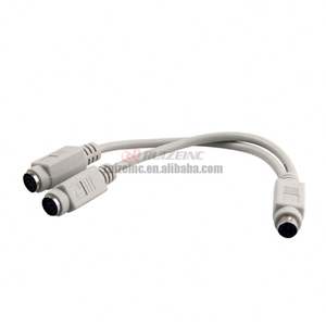 Cable <span class=keywords><strong>PS2</strong></span> uno dividido en dos a teclado ratón interfaz de transformación convertidor de Cable de extensión de ordenador de escritorio uno dividido en - Product Image 1