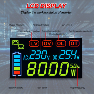 <span class=keywords><strong>Inverter</strong></span> di Potenza a Onda Sinusoidale Pura 4kW 5kW 6kW 8kW <span class=keywords><strong>10kW</strong></span> da 12V/24V/48V CC a 110V/220V/230V/240V CA per Casa e Veicoli - Product Image 6