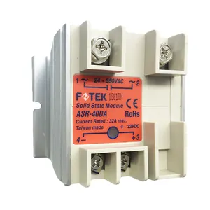 FOTEK ASR-40DA dissipateur de chaleur amélioré module à semi-conducteurs relais à semi-conducteurs type DC à AC maintien de courant de surtension élevé