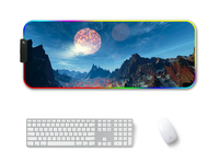 Tapis de souris de jeu RGB personnalisés en usine (caoutchouc naturel) - Tapis de bureau durables pour la maison/le bureau (stock disponible)