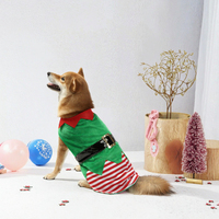 Pull Classique Tricoté à Carreaux Rouges pour Chien, en Polyester Rayé Écologique ANIMINGLE, Idéal pour Halloween et Noël, Lavage à la Main