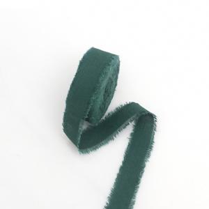 Custom Color & Width 2cm 9m Frayed Edge Cotton Linen Ribbon for Boho Wedding Gift Wrapping & Home Decor - Product Image 2