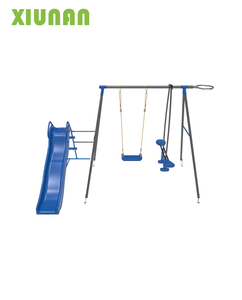XNS014 Diseño moderno Juego de columpios para niños al aire libre Patio Columpios para bebés Soporte <span class=keywords><strong>Columpio</strong></span> de metal de plástico para niños <span class=keywords><strong>Parque</strong></span> infantil o <span class=keywords><strong>parque</strong></span> - Product Image 2