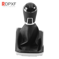 Poignée de levier de vitesses noire 5/6 vitesses avec soufflet de remplacement pour VW Jetta 7 MK7 2019- Accessoires intérieurs de voiture Levier de vitesses manuel