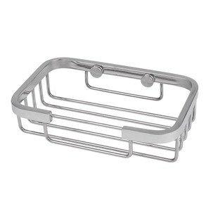 Accessoires de salle de bain pour hôtels modernes : Porte-savon rond en acier inoxydable 304 avec panier en treillis métallique - Product Image 3