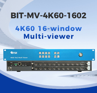 Bitvisus BIT-MV-4K60-1602 16 entrées 2 sorties Multi-visionneur industriel 4K60 avec répartition 15x15 et contrôle RS232/à distance/LAN en métal
